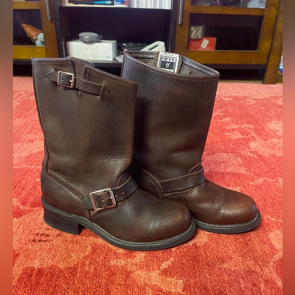 Frye Engineer Maxitred Oil Resistant Brown Boots Womens Size 7.5M Made IN USA - Picture 10 of 12